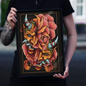 Mask & Peony