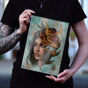 Lady with mask