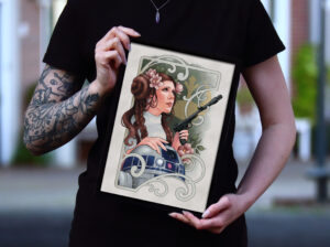 Star Wars illustratie en art print ontworpen door Kaja Nijssen voor het May the 4th evenement bij Ink United