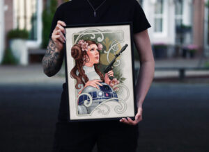 Star Wars illustratie en art print ontworpen door Kaja Nijssen voor het May the 4th evenement bij Ink United